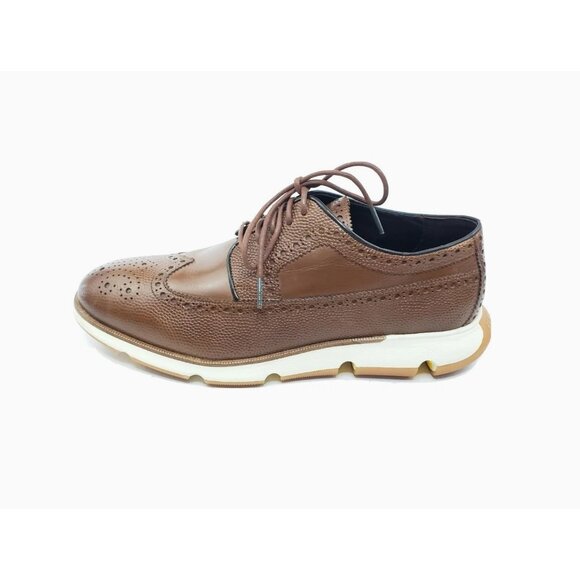 Cole Haan ZeroGrand Wingtip Oxford British Tan Leather Lace Up Mens Size 9M - Picture 1 of 12
